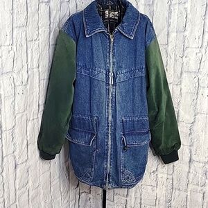 ARIZONA JEANS Vintage‎ 90's Flannel Lined Men's Coat Medium